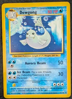 Dewgong - 25/102 Uncommon Base Set - LP - Pokemon TCG WOTC Vintage 1999 - Image 3