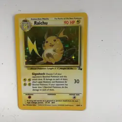 Pokemon Raichu Fossil Holo Rare Wizards 14/62 Unlimited English 1999 90 HP - Image 1