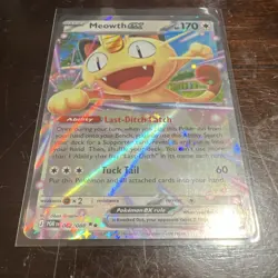 Pokemon TCG POR Meowth EX 062/088 Double Rare Holo 170 HP 2026 Basic - Image 1