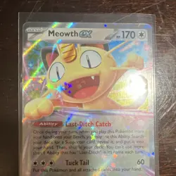 Pokemon TCG POR Meowth EX 062/088 Double Rare Holo 170 HP 2026 Basic - Image 2