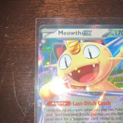 Pokemon TCG POR Meowth EX 062/088 Double Rare Holo 170 HP 2026 Basic - Image 4