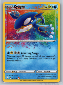2021 Pokemon Kyogre 021/072 Shining Fates Holo NM - Image 1