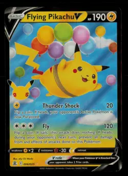 Flying Pikachu V 006/025 Holo V Rare Celebrations Pokemon Near Mint - Image 1