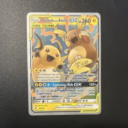 Pokemon Raichu & Alolan Raichu GX TAG TEAM World Champs 54/236 Holo 260HP - Image 1