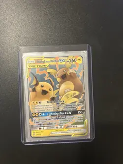 Pokemon Raichu & Alolan Raichu GX TAG TEAM World Champs 54/236 Holo 260HP - Image 3