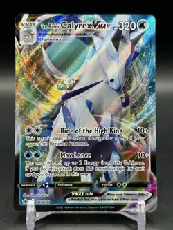 2021 Pokemon - Sword & Shield Chilling Reign Ice Rider Calyrex VMAX #46/198 - Image 1
