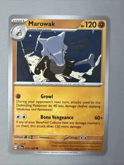 Pokemon TCG * SV Stellar Crown * 73/142 Marowak Uncommon * FRESH PK - Image 1
