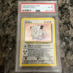 PSA 6 - Clefairy #5 / 102 Base Set Holo - Pokemon 1999 - - Image 1