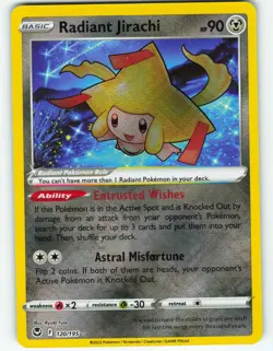 Radiant Jirachi - Reverse Holo - 120/195 Silver Tempest - Pokemon TCG - 2022 - Image 1