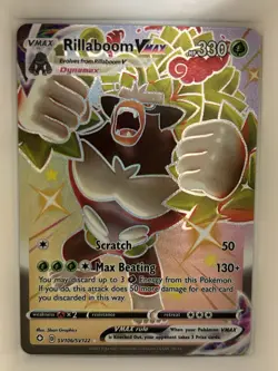 Shiny Rillaboom VMAX SV106/SV122 Full Art Pokemon TCG Shining Fates - Image 1