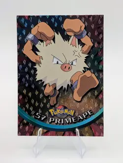 1999 Topps Pokemon Black Logo: Primeape Foil #57 - NM/LP - Image 1