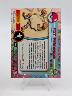1999 Topps Pokemon Black Logo: Primeape Foil #57 - NM/LP - Image 2