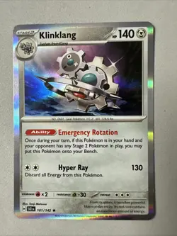 Pokemon TCG * SV Stellar Crown * 101/142 Klinklang Holo Rare * FRESH PK - Image 1