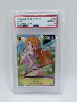 One Piece Bandai Nami Foil Alt Art ST29-008 English 2026 PSA 10 - Image 1