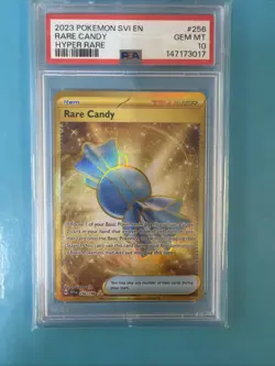 2023 Pokemon Rare Candy Scarlet & Violet Hyper Rare Card 256 PSA 10 GEM MINT - Image 1