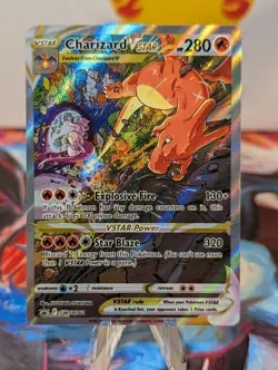 Charizard VSTAR SWSH262 SWSH: Sword & Shield Promo Cards Holo Off Center - Image 1