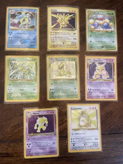 Pokemon WOTC Holo Lot Base Set 2 Unlimited Fossil Jungle 8 Cards - Image 1