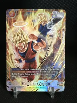 Son Goku/Vegeta FB09-082 Alternate Art Dual Evolution Dragon Ball Card English - Image 1