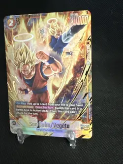 Son Goku/Vegeta FB09-082 Alternate Art Dual Evolution Dragon Ball Card English - Image 2