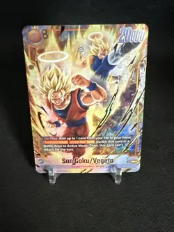 Son Goku/Vegeta FB09-082 Alternate Art Dual Evolution Dragon Ball Card English - Image 4