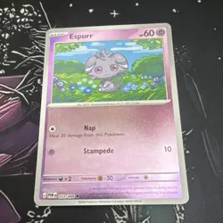 Pokemon Espurr 033/088 POR Reverse Holo Basic Psychic HP60 Card Pokemon TCG - Image 1