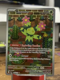 Pokemon TCG Maractus Card 160/159 Journey Together Illustration Rare - NM - Image 1