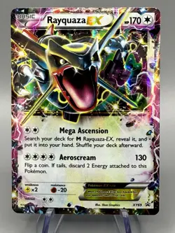 Pokemon Rayquaza EX XY69 Shiny Black Star Promo Holo Rare Card - Image 1