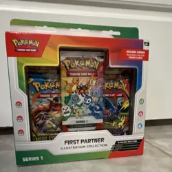 Pokemon TCG First Partner Illustration Collection Series 1 3 Packs 4 Cards Promo - Image 2