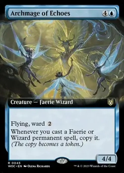 [1x] Archmage of Echoes - Extended Art Near Mint, English Wilds of Eldraine Comm - Image 1