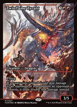 [1x] Twinflame Tyrant - Foil - Showcase Near Mint, English Foundations MTG - Image 1