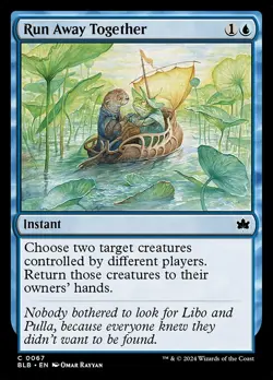 NM Foil Run Away Together, MTG, Bloomburrow, Magic the Gathering, 67 - Image 1