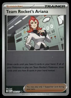 Team Rocket's Ariana 202/217 Uncommon Ascended Heroes Pokemon Reverse Holo NM - Image 1