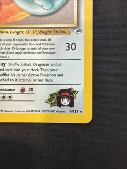 Erika's Dragonair 4/132 Gym Heroes Holo Rare Unlimited 80 HP English 2000 - Image 5