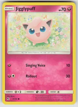 Jigglypuff 41/68 Common Hidden Fates Pokemon Near Mint - Image 1