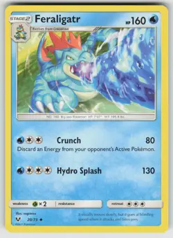 Feraligatr 20/73 Uncommon Shining Legends Pokemon Near Mint - Image 1