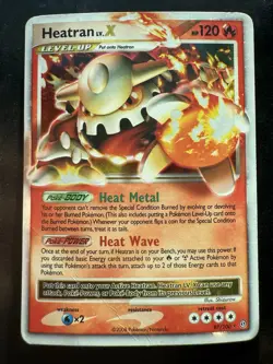 2008 Heatran LV.X 97/100 Pokemon Stormfront Holo (Damaged) - Image 1