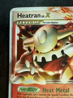 2008 Heatran LV.X 97/100 Pokemon Stormfront Holo (Damaged) - Image 2