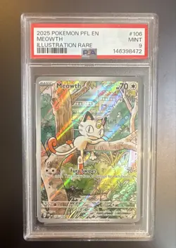 Meowth 2025 Pokemon PFL #106 PSA 9 Illustration Rare - Image 1