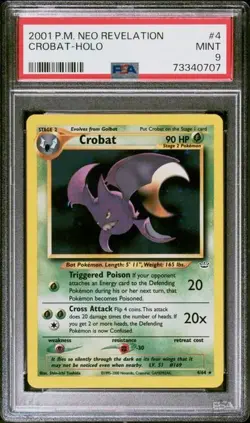 Pokemon Neo Revelation 4/64 Crobat Holo PSA 9 - Image 1