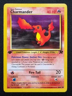 Pokemon Charmander 50/82 Team Rocket 1st Edition Vintage WOTC LP - Image 1