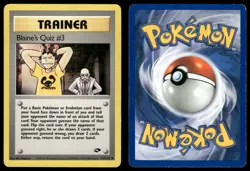 BLAINE'S QUIZ #3 112/132 UNCOMMON GYM CHALLENGE POKEMON MP - Image 1