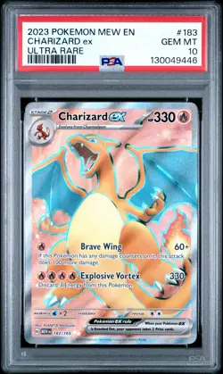 2023 POKEMON MEW EN-151 ULTRA RARE #183 CHARIZARD EX PSA 10 - Image 1