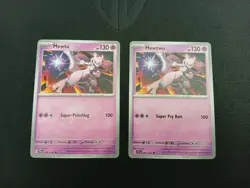 2x Pokemon - Mewtu / Mewtwo - SCR 059/142 - Deutsch+Englisch - NM - Image 1