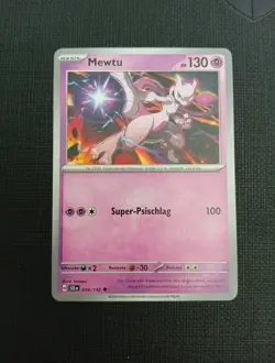 2x Pokemon - Mewtu / Mewtwo - SCR 059/142 - Deutsch+Englisch - NM - Image 2