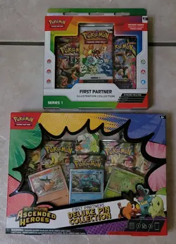 Pokemon AH Deluxe Pin Collection & First Partner Illustration Collection - Image 1
