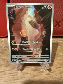 Pokemon TCG Charmander 151 Illustration Rare 168/165 Near Mint - Image 1