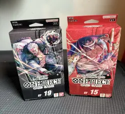 (2) ONE PIECE Starter Decks SEALED - Red ST 15 And Black ST 19 - Image 1