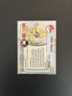 Abra Pokemon 1999 Topps #63 Black Logo TV Animation Edition Holo Foil - Image 3