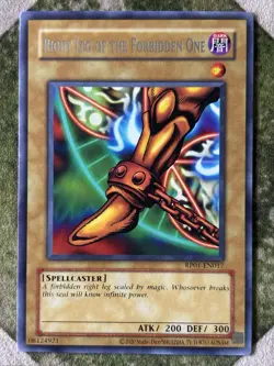 YuGiOh RIGHT LEG OF THE FORBIDDEN ONE Rare RP01-EN017 - Image 2