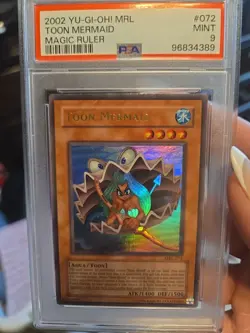 PSA 9 MINT Toon Mermaid MRL-072 Ultra Rare FOIL SHIFT ERROR *4201 Yugioh - Image 1